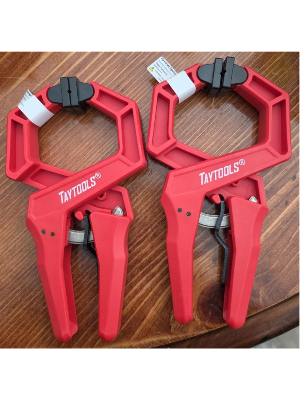 Taytools Ratchet Spring Clamps Set of 2 One Size Red and Black